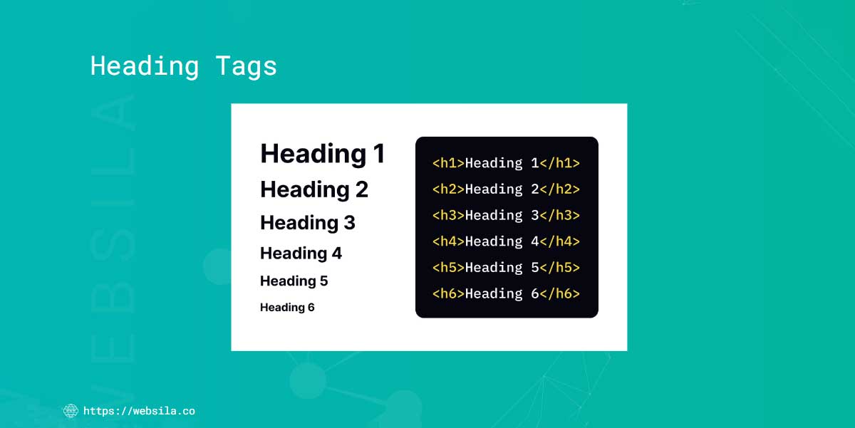 تگ های headings در html